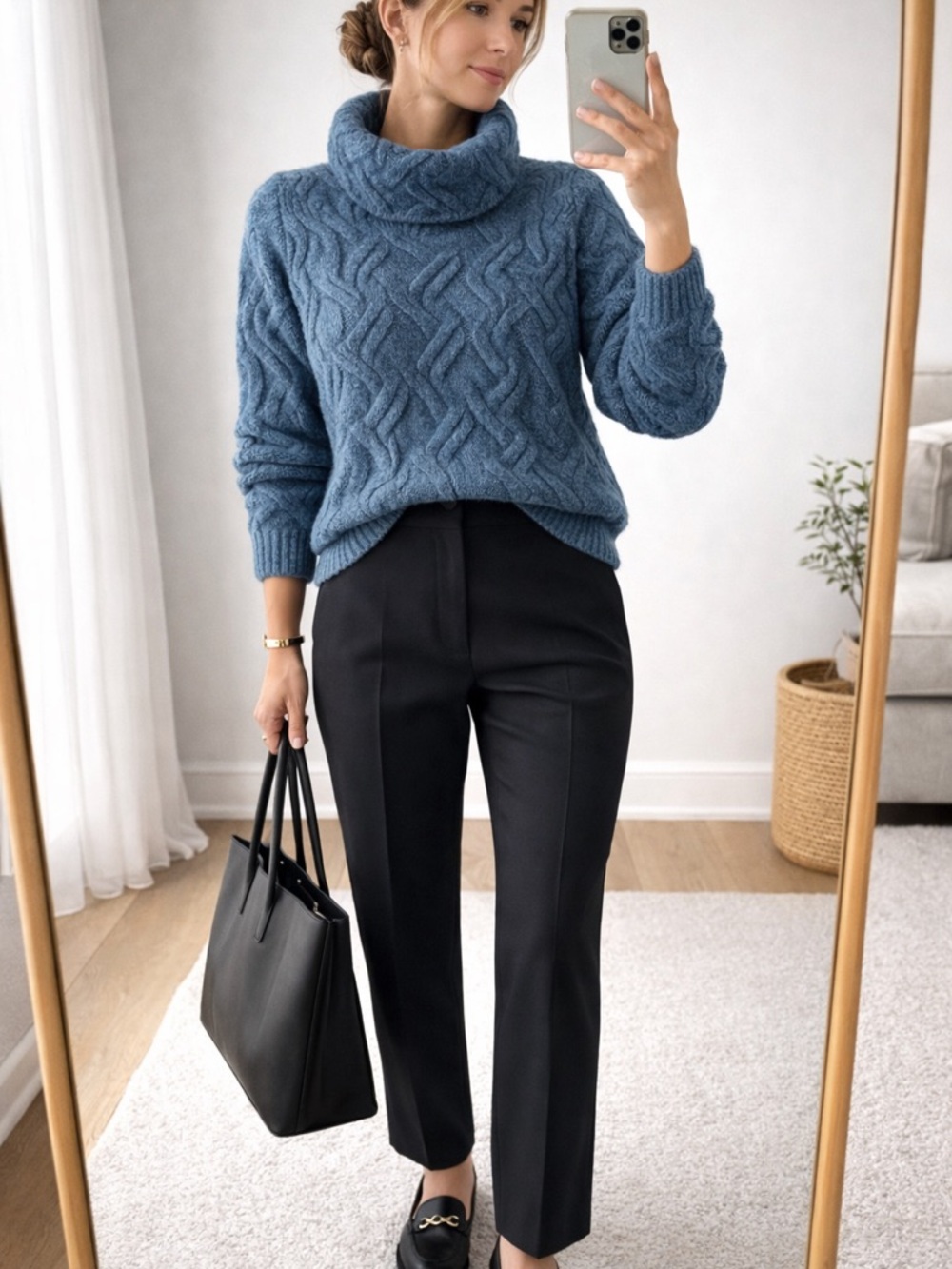 Aran Woollen Mills Merino Wool Cowl Neck Sweater | Irish Cable Knit | M - Picture 7 of 7